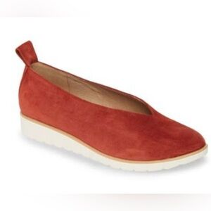 Eileen Fisher Humor Suede Preppy Quiet Luxury Coastal Lagenlook Slip On Shoes 8
